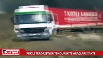 PKK'lı teröristler Tendürek'te araçları yaktı
