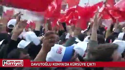 Davutoğlu Konya'da kürsüye çıktı
