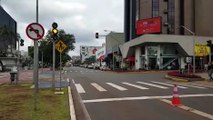Semáforos da Av. Brasil com Rua Sete de Setembro estão em amarelo intermitente