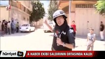 Türk muhabir ve kameraman bombalı saldırının ortasında kaldı