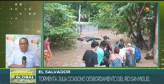 El Salvador evalúa daños tras paso de tormenta Julia