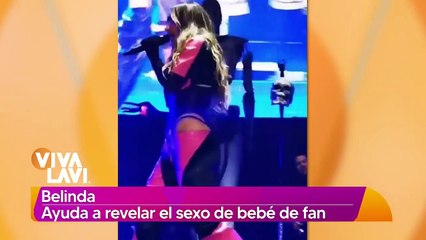 Belinda ayuda a fan con la revelación de sexo de su bebé