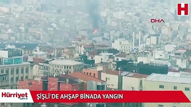 Son dakika... Şişli'de ahşap binada yangın