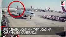 Air Asiana uçağının THY uçağına çarpma anı kamerada