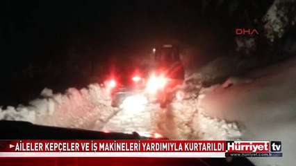 YAYLADA MAHSUR KALAN AİLELER BÖYLE KURTARILDI
