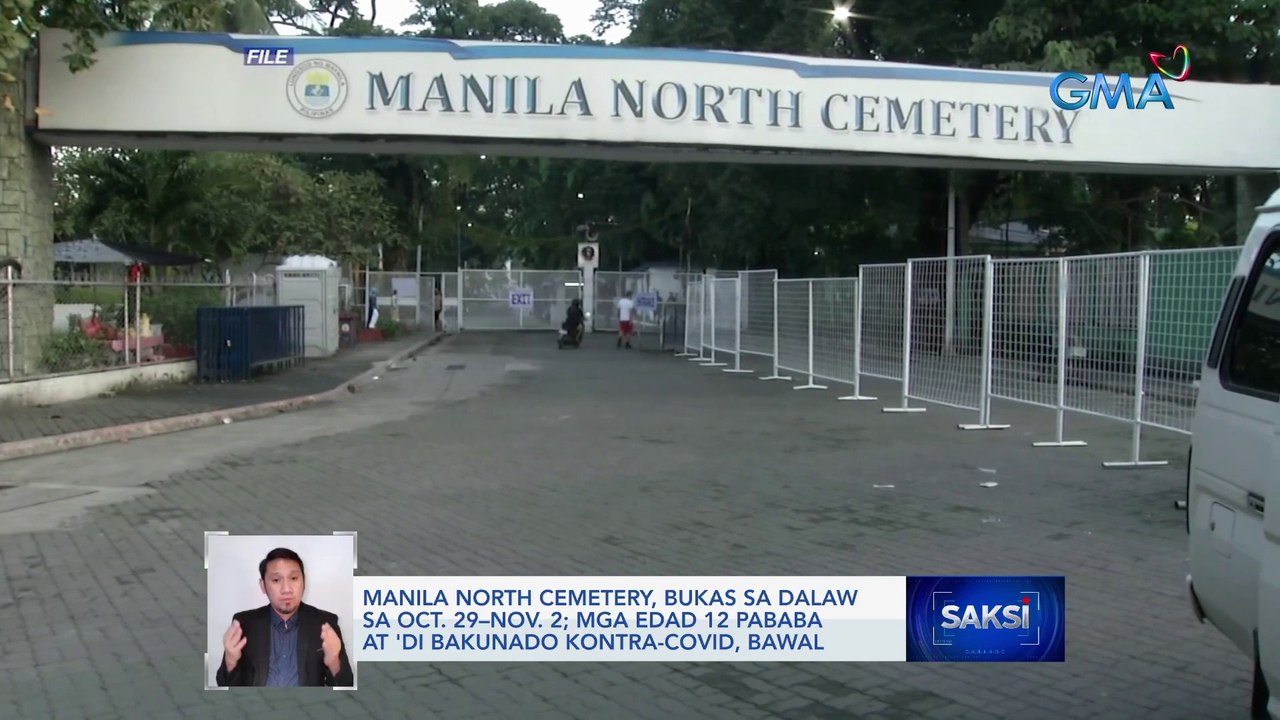 Manila North Cemetery, bukas sa dalaw sa Oct. 29–Nov. 2; mga edad 12 pababa at 'di bakunado kontra-Covid, bawal | Saksi