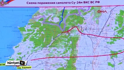 Rusya, düşen Rus uçağına ait olduğunu ileri sürdüğü rotayı yayınladı