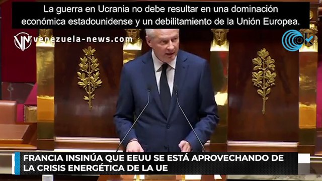 Francia insinúa que EEUU se está aprovechando de la crisis energética de la UE