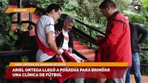 Ariel Ortega llegó a Posadas para brindar una clínica de fútbol