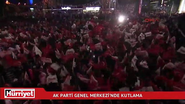 Ak Parti Genel Merkezi'nde kutlama