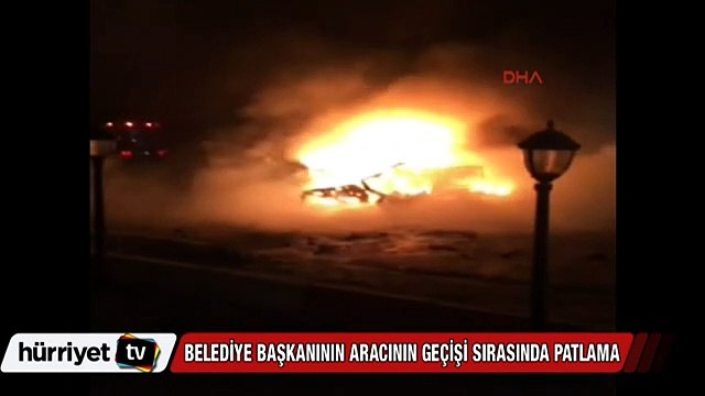 Belediye Başkanı aracının geçişi sırasında patlama