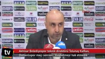Tolunay Kafkas Akhisar Belediyespor-Osmanlıspor sonrası basın toplantısı