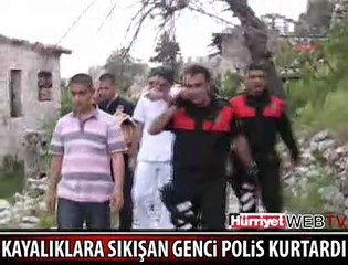 ALANYA'DA KAYALIKLARA SIKIŞTI