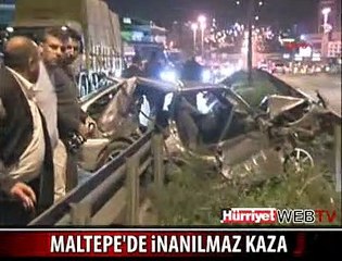 OTOMOBİLE MIZRAK GİBİ SAPLANDI