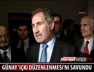 GÜNAY "İÇKİ YASAĞI"NI DEĞERLENDİRDİ