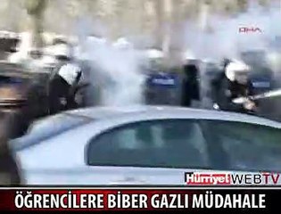 POLİSTEN BİBER GAZLI MÜDAHALE