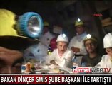 BAKAN DİNÇER GMİS ŞUBE BAŞKANI İLE TARTIŞTI