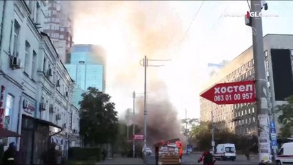 Sabah saatlerinde Kiev'e düzenlenen kamikaze İHA saldırıları dehşeti yaşattı