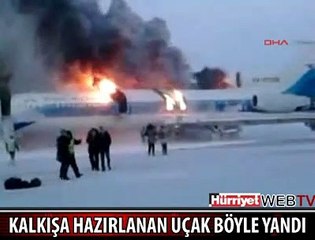İŞTE YANAN UÇAĞIN YENİ GÖRÜNTÜLERİ