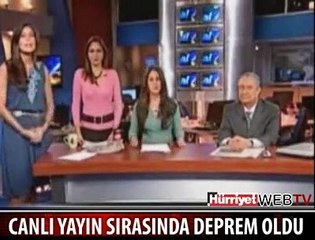 CANLI YAYINDA DEPREME YAKALADILAR