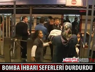 BOMBA İHBARI SEFERLERİ DURDURDU