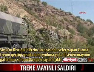 ASKERİ ARAÇ TAŞIYAN TRENE MAYINLI TUZAK