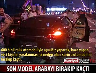 600 BİN $'LIK ARABAYI BIRAKIP KAÇTI