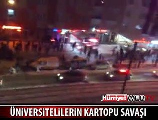 500 ÜNİVERSİTELİDEN KARTOPU SAVAŞI