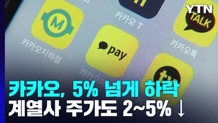 카카오, 5% 넘게 하락...코스피, 소폭 오름세 마감 / YTN