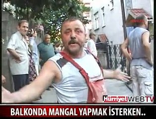 MANGAL YAKAYIM DERKEN EVİ YAKIYORDU