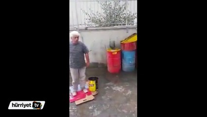 Yanmış yağ ile Ice bucket challange yapmak