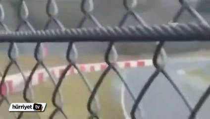 Yarış pistindeki feci kaza kamerada