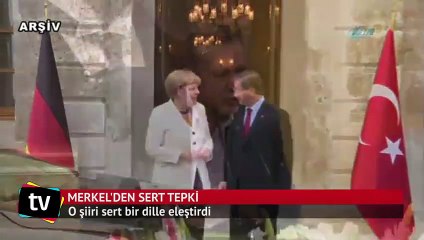 Almanya Başbakanı Merkel’den ‘Erdoğan’ şiirine sert tepki