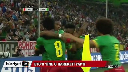 Eto'o yine o hareketi yaptı