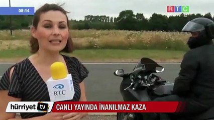 Canlı yayında kaza şoku!