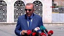 Cumhurbaşkanı Erdoğan, cuma namazı çıkışı soruları yanıtladı