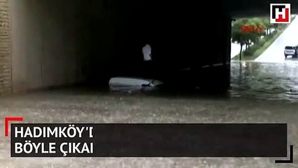 Hadımköy'de alt geçidi su bastı