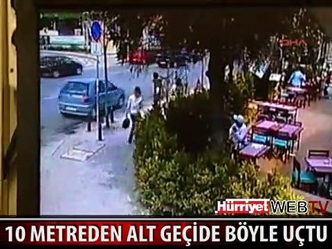 10 METREDEN ALT GEÇİDE UÇTU