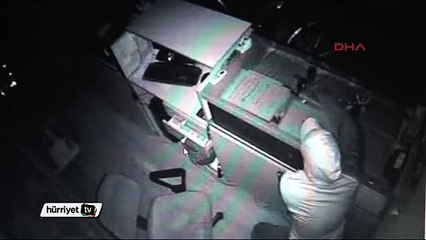 1 dakikada akıl almaz hırsızlık kamerada