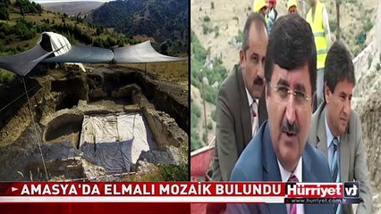 AMASYA'DA ELMALI MOZAİK BULUNDU