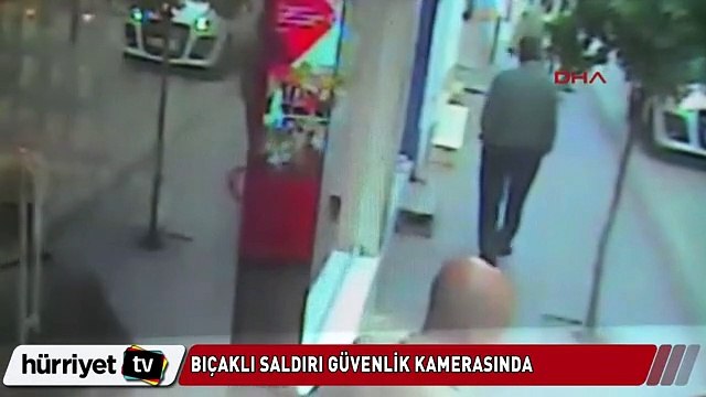 Bıçaklı saldırı güvenlik kamerasında