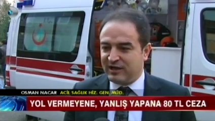 Ambulansa yol vermeyen yandı!