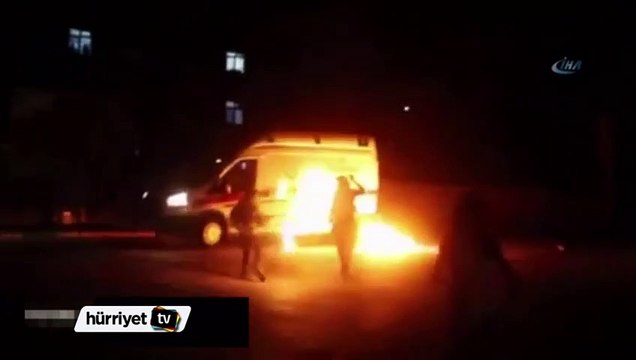 Hasta almaya gelen ambulansa saldırdılar!