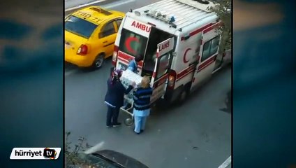 Ambulansla eşya taşıdılar