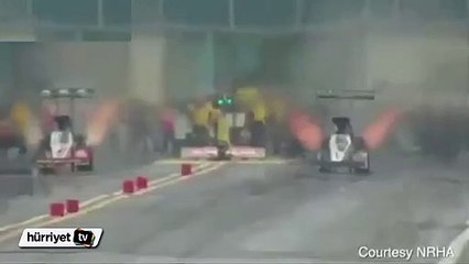 Saatte 450 Km hızla kaza yaptı!