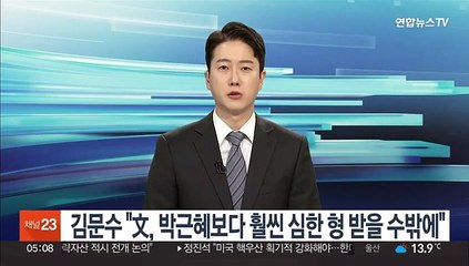 김문수 "文, 박근혜보다 훨씬 심한 형 받을 수밖에"