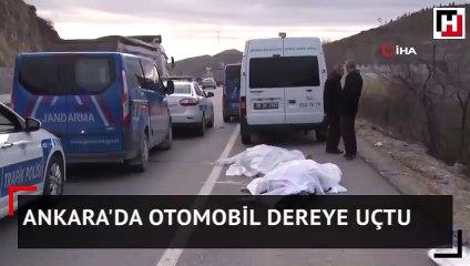 Ankara'da otomobil dereye uçtu