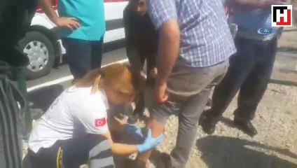 Başkent'te açık bırakılan kamyon kasası üst geçide çarptı