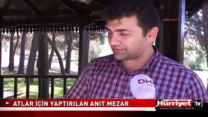 ATLAR İÇİN YAPTIRILAN ANIT MEZARA BÜYÜK İLGİ
