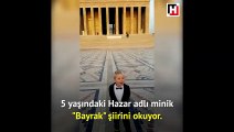 Okuduğu şiirle Anıtkabir'i inleten ufaklık